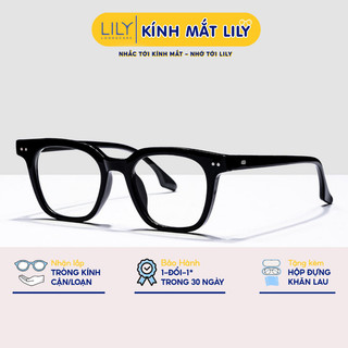 Kính gọng vuông nam nữ LILYEYEWEAR chất liệu nhựa cứng cáp thời trang Hàn Quốc SS N-01 2206