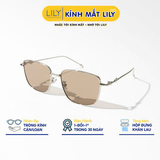 Kính mát nam nữ LILYEYEWEAR chất liệu kim loại chống UV400 BST thời trang 75800