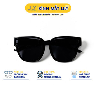 Kính mát vuông nam nữ LILYEYEWEAR kính nhựa cứng cáp chống tia UV400 bảo vệ mắt kiểu dáng thời trang 88010