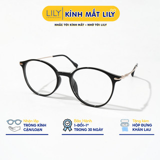 Kính cận nam nữ LILYEYEWEAR kiểu dáng quốc dân dễ đeo phù hợp với nhiều khuôn mặt 48093