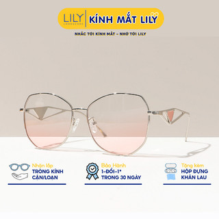  Kính mát thời trang nam nữ LILYEYEWEAR gọng lục giác thiết kế phong cách 88181