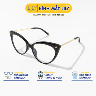 Kính mắt mèo nữ LILYEYEWEAR thiết kế tinh tế họa tiết thời trang 93308
