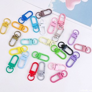 12x33mm Kẹp móc khóa tôm hùm bằng kim loại đầy màu sắc Đầu nối móc khóa ô tô Phụ kiện trang sức DIY Móc chìa khóa