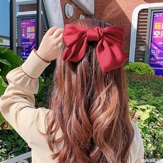 [Ya] Kẹp tóc, Cột tóc nơ lớn vải satin lụa phong cách Hàn quốc dễ thương