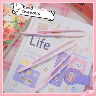 🎀 yakult 🎀Nhíp màu Macaron Nhãn dán sổ tay Nhíp thủ công Đầu nhọn Nhíp nhựa