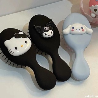 🎀 yakult 🎀Sanrio Lược Chải Tóc mini Mềm Mại Mát Xa Da Đầu Hình kuromi hello kitty