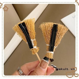 🎀 yakult 🎀Kẹp tóc hình chổi mini cute