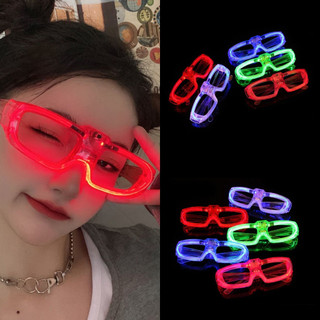 🎀 yakult 🎀Kính rèm gắn đèn led phát sáng nhiều màu nhấp nháy độc đáo vui nhộn dạo phố tiệc tùng sinh nhật Kính Mát