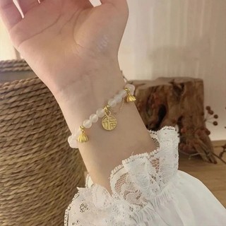 🎀 yakult 🎀Vòng tay may mắn đính hạt ngọc trai phong cách Trung