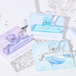 🎀 yakult 🎀Dụng Cụ Kẹp Giấy Bằng Acrylic Trong Suốt Tiện Dụng
