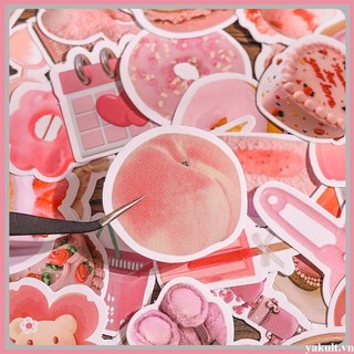 🎀 yakult 🎀 set 60 nhãn dán trang trí sổ tay phong cách retro hoài niệm