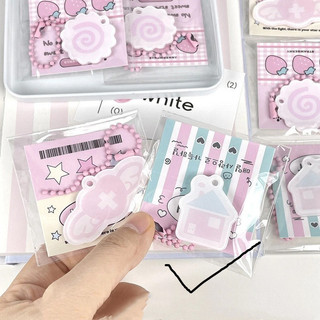 🎀 yakult 🎀dễ thương móc khóa hình ván cá màu hồng đáng yêu