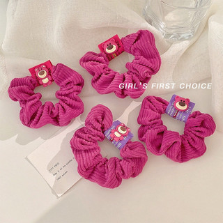🍭 🍭Dây buộc tóc bằng cao su trang trí hình gấu dâu tây dễ thương phong cách Nhật Bản