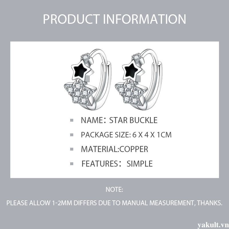 🎀 yakult 🎀Bông Tai Ngôi Sao Nhỏ Thiết Kế Độc Đáo Chất Lượng Cao Cho Nữ