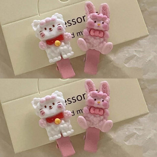🎀 yakult 🎀kẹp tóc thỏ / mèo hoạt hình dễ thương cho nữ