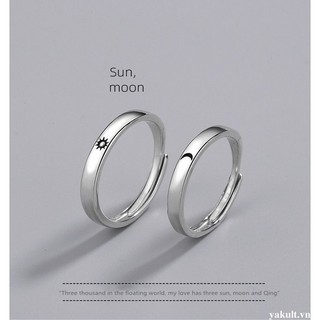 Nhẫn cặp đôi Sun Moon Star Moon Moon Quà tặng ngày lễ tình nhân đơn giản