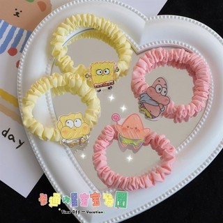 🎀 yakult 🎀 spongebob Dây Cột Tóc Cao Su Co Giãn Hình Bọt Biển Dễ Thương
