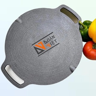  Chảo NƯỚNG CHỐNG DÍNH VÂN ĐÁ HÌNH XOẮN ỐC - Hàng xuất khẩu Hàn Quốc, GANG ĐÚC NGUYÊN KHỐI 33cm