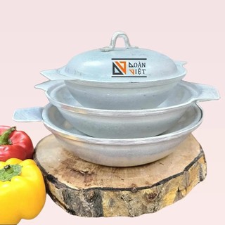  Nồi kho thịt cá, kho tộ, cơm cháy, cơm niêu - Nhôm dày nguyên khối, bóng đẹp, chắc chắn. Nhiều size