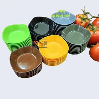  (GIÁ SỈ 100 cái) CHÉN NHỰA vuông, chén chấm - chén muối tiêu. Nhựa PP dẻo, an toàn 7cm*7cm cao 2cm