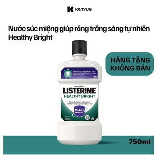  Nước súc miệng giúp răng trắng sáng tự nhiên Listerine Healthy Bright - Dung tích 750ml