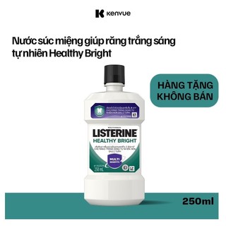  Nước súc miệng Listerine Healthy Bright Mouthwash trắng sáng 250ml