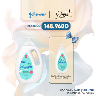 [CHỈ CON 149K SAU VOUCHER Sữa tắm Johnson's chứa sữa và gạo 1000ml TẶNG 1 TTT 200ML