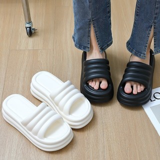 Dép nữ quai ngang nâng đế 5cm kiểu bánh mì thời trang girl phố chất liệu eva nhẹ chống trơn trượt-giày dép 97