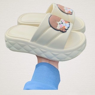 Dép bánh mì nữ quai ngang nâng đế 5cm đi mưa chất liệu eva đúc nguyên khối kiểu thời trang sang chảnh-giày dép 97