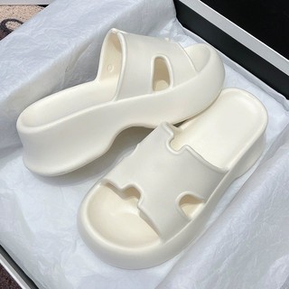 Dép bánh mì nữ quai ngang chữ H nâng đế 5cm thời trang sang chảnh đúc nguyên khối siêu bền eva nhẹ girl phố-giày dép 97