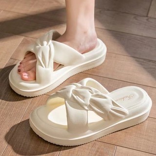 Dép bánh mì nữ quai ngang chéo nâng đế 5cm chất liệu eva thời trang đi mưa tắm biển du lịch bền đẹp nhẹ-giày dép 97