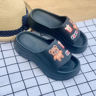 Dép bánh mì nữ nâng đế 5cm kiểu quai ngang và 2 quai chất liệu eva chống trơn đi mưa thời trang sang chảnh-giày dép 97