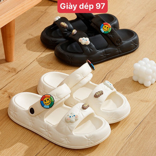 Dép sandal nữ dép bánh mì 2 quai hậu kiểu dáng unisex ulzzang chất liệu eva nhẹ đi mưa đi học độn đế 3cm-giày dép 97