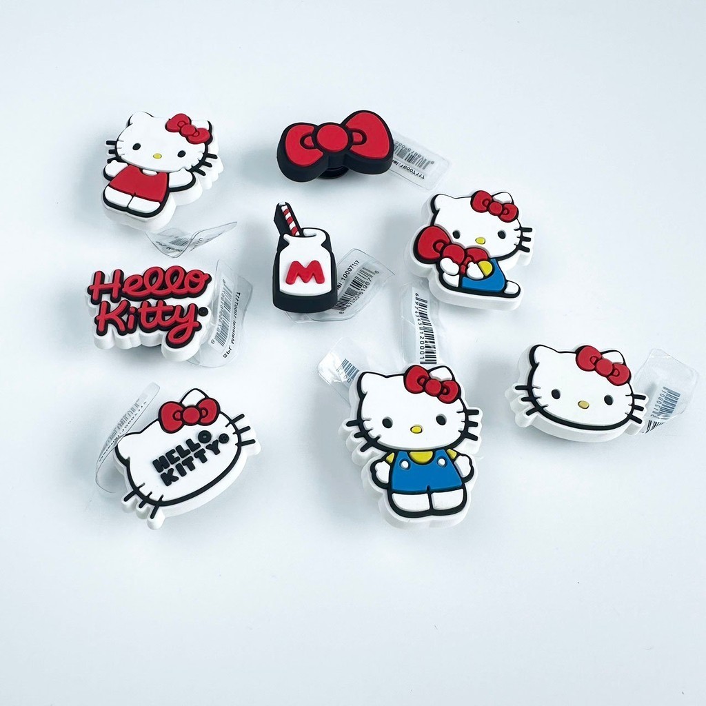[ HELLO KITTY ] JIBBITZ gắn dép Cross cho bé, stickers charm họa tiết hello kitty đáng yêu