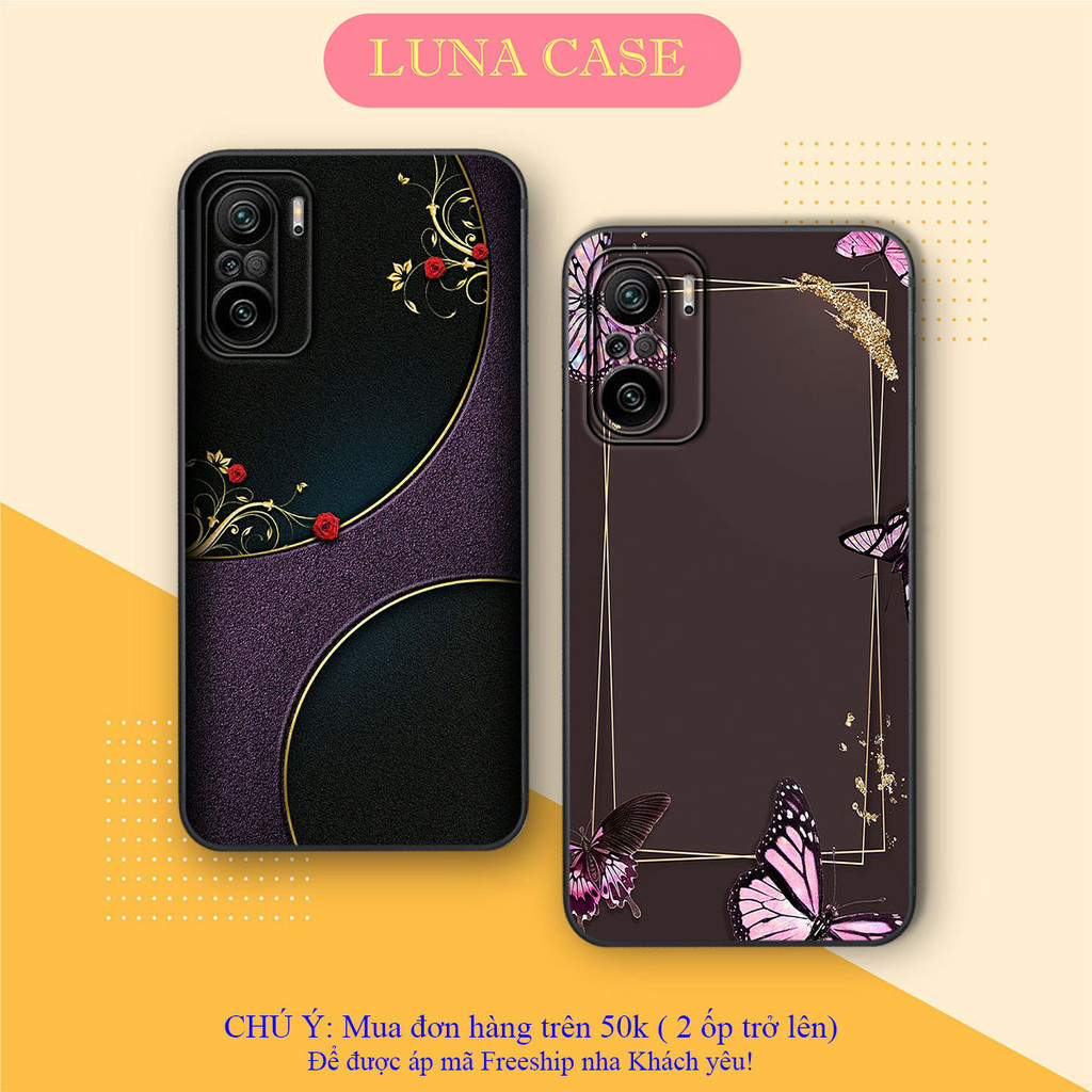 Ốp lưng Xiaomi Redmi K40 / K40 Pro / K40 Gaming in hình họa tiết hoa sang trọng LUNA CASE