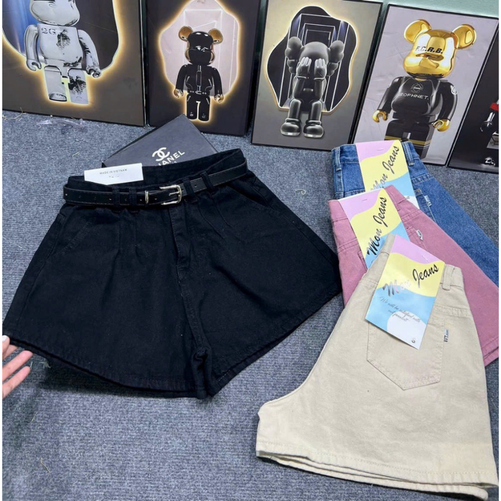 Quần Sooc jean nữ rách đùi lộ túi, quần lưng cao chất jean dày dặn hàng QCL1 siêu hot siêu chất N49 | BigBuy360 - bigbuy360.vn