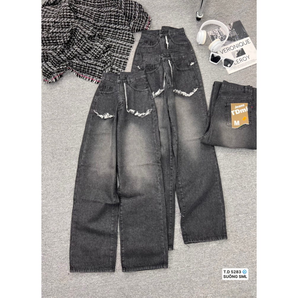 Quần Short Jeans lửng wash cạp thấp ống rộng nữ, Quần jeans unisex siêu Hot siêu sang chảnh N 69 HOT | BigBuy360 - bigbuy360.vn