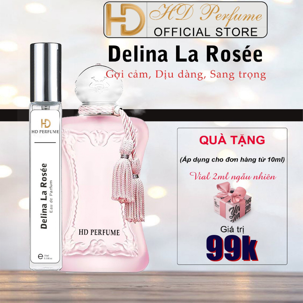 Nước Hoa Nữ Chính Hãng MDPerfume Delina La Rosee / Delina / Valaya Chai 10ml-Hương Thơm Dịu Dàng, Gợ
