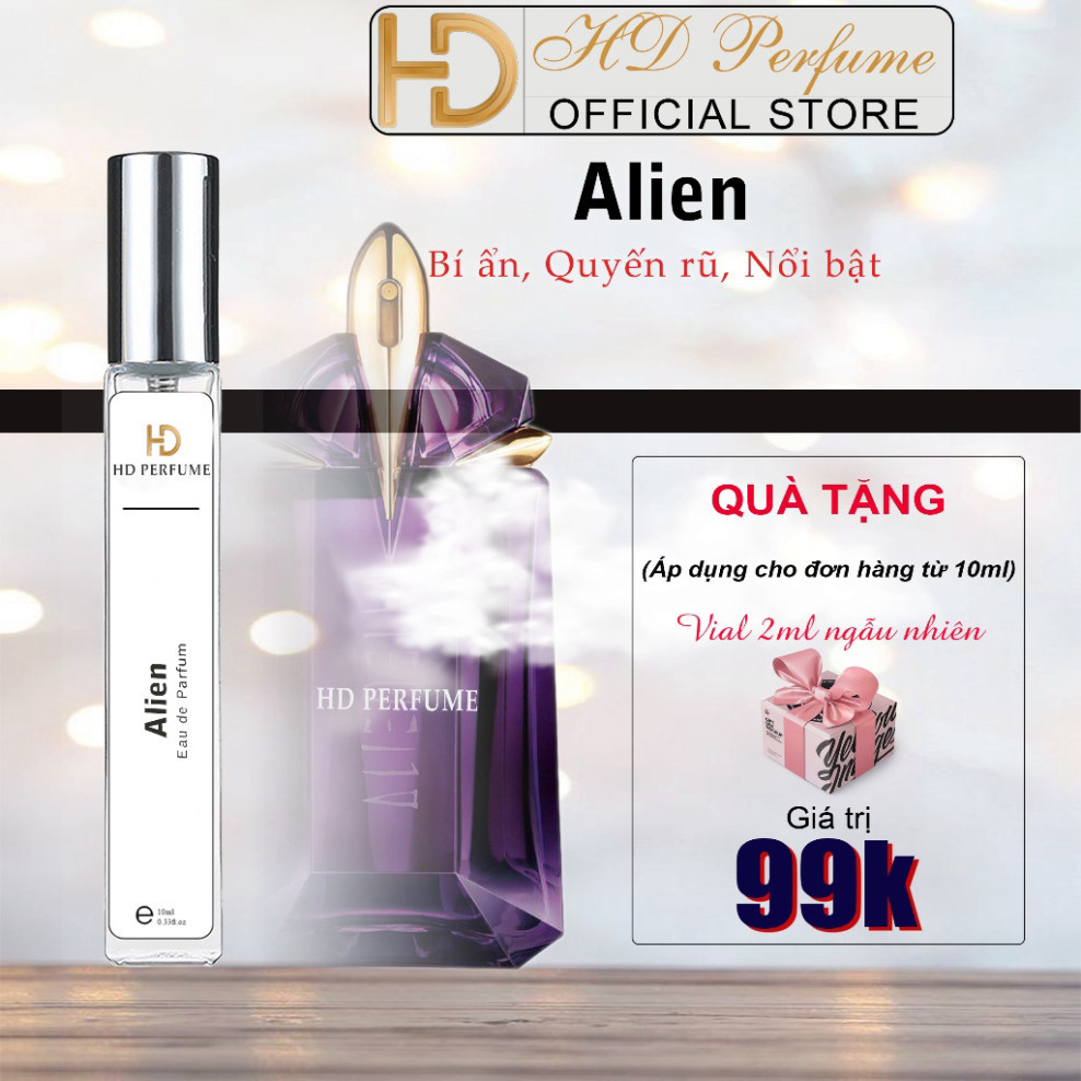 Nước Hoa Nữ Alien Tím Chính Hãng MDPerfume Chai 10ml - Hương Thơm Sang Trọng, Bí Ẩn, Quý Phái