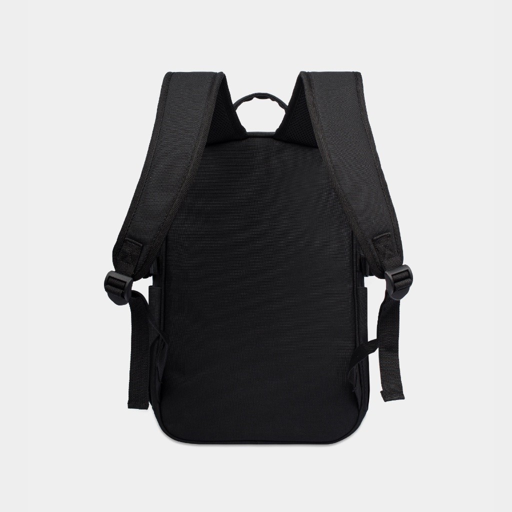 Balo Nam Nữ Thời Trang Đi Học SHONDO Siêu Nhẹ Vải Polyeste Cao Cấp Nhiều Ngăn Màu Đen BALBP10