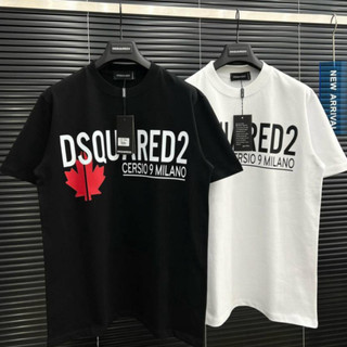 Áo Thun Nam Nữ Dsq2 Milano Hình In Ngực Cực Nét - Áo Phông Dsquared2 In Hình Lá Phong Đỏ Bền Đẹp
