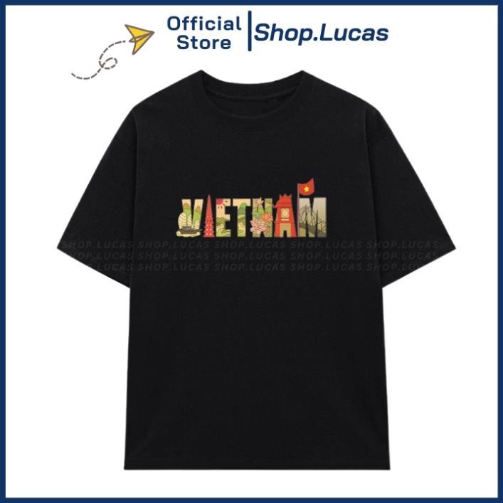 Áo Thun In Chữ Việt Nam Áo Du Lịch Mùa Hè Nhóm Áo Lớp Đôi Cặp Unisex Nam NữUT