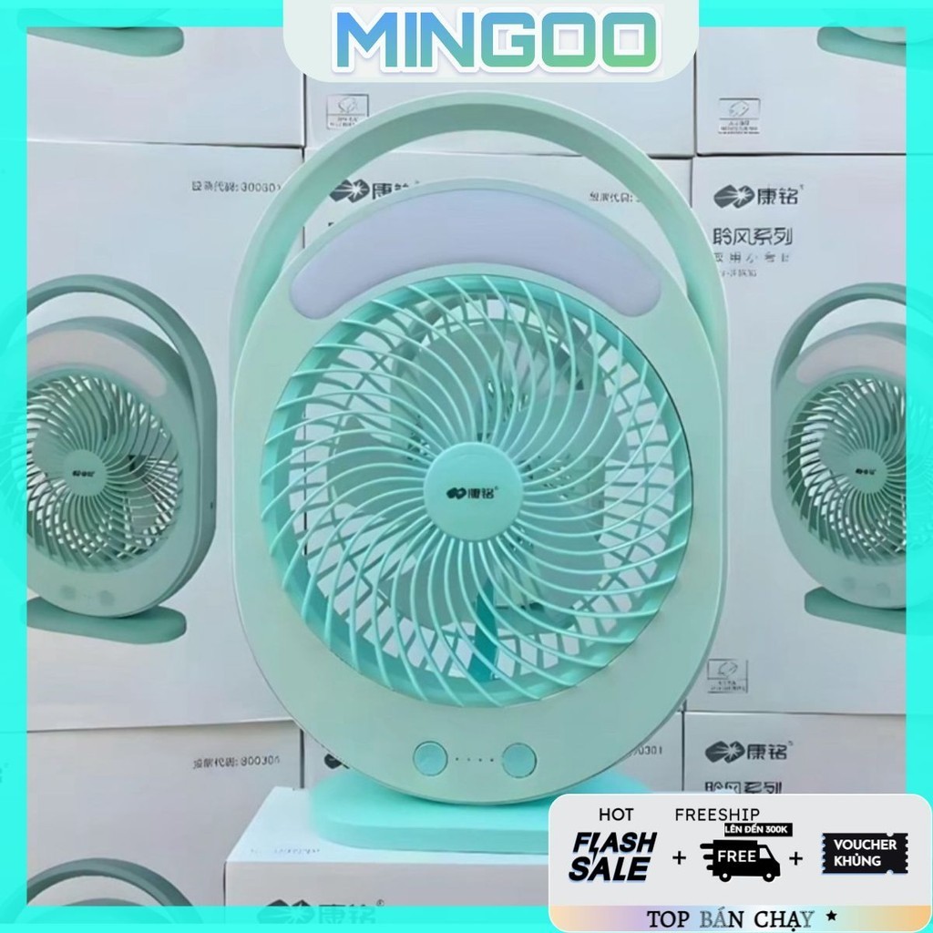 Quạt Sạc Tích Điện Kèm Đèn LED☘️FREESHIP☘️ , 3 chế độ gió đèn led tiện và lợi dùng khi mất điện vừa mát vừa chiếu sáng | BigBuy360 - bigbuy360.vn