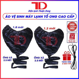 Áo vệ sinh máy lạnh tổ ong cao cấp, đuôi 2.5 mét chống thấm, dụng cụ vệ sinh máy lạnh, túi vệ sinh điều hòa Điện lạnh Th