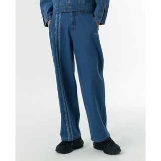 NERDY - Quần jeans unisex ống rộng NY Raw Cutting