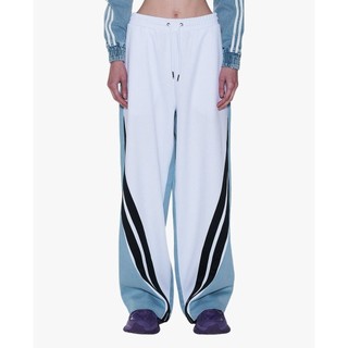NERDY - Quần jeans unisex ống rộng lưng thun Diagonal Line