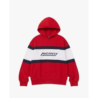 NERDY - Áo hoodie unisex phối mũ tay dài Color Block Racing