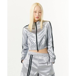 NERDY - Áo khoác thể thao nữ phom croptop Glossy Track