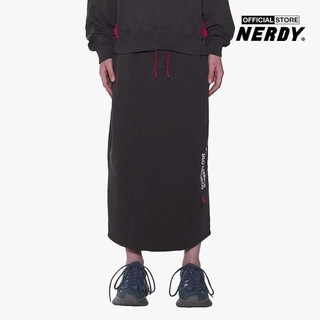 NERDY - Chân váy chữ A midi lưng thun Color Block PNEF23SK01-20