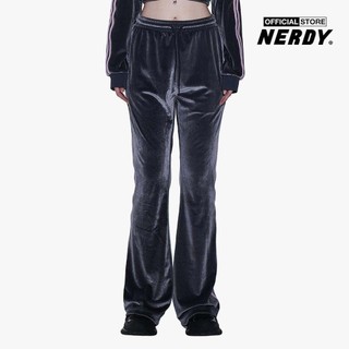 NERDY - Quần dài nữ ống rộng lưng thun NY Velvet PNEF23TP07-20